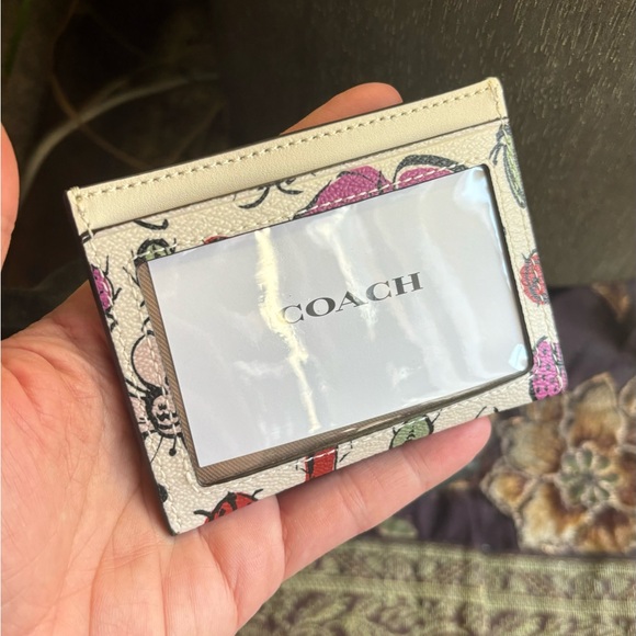 Authentic COACH Coated leather/smooth leather card case - Picture 8 of 8